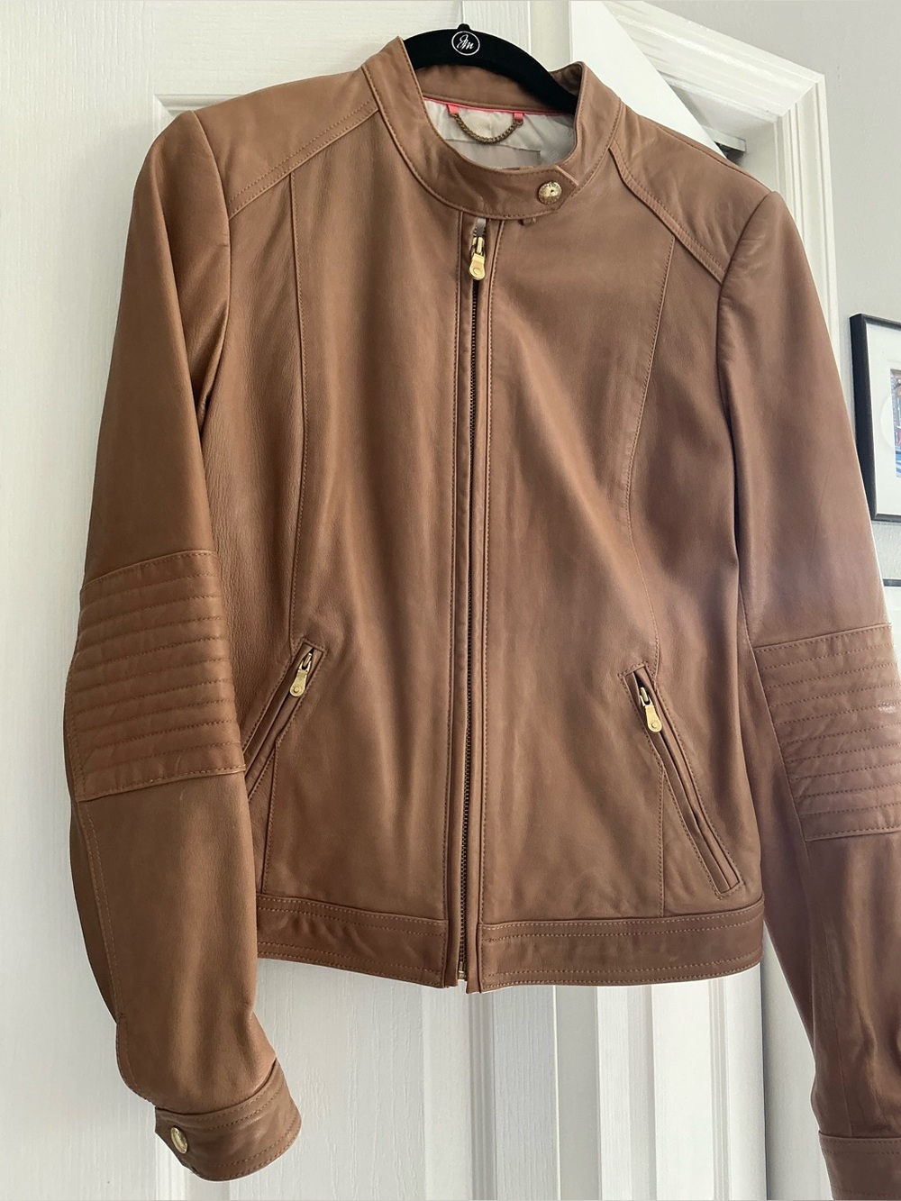 Banana Republic Classic Tan Leather Jacket